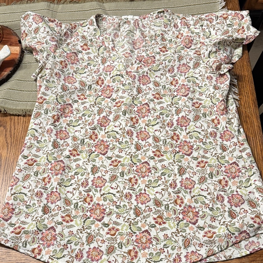 Maurices Multicolor Floral Blouse